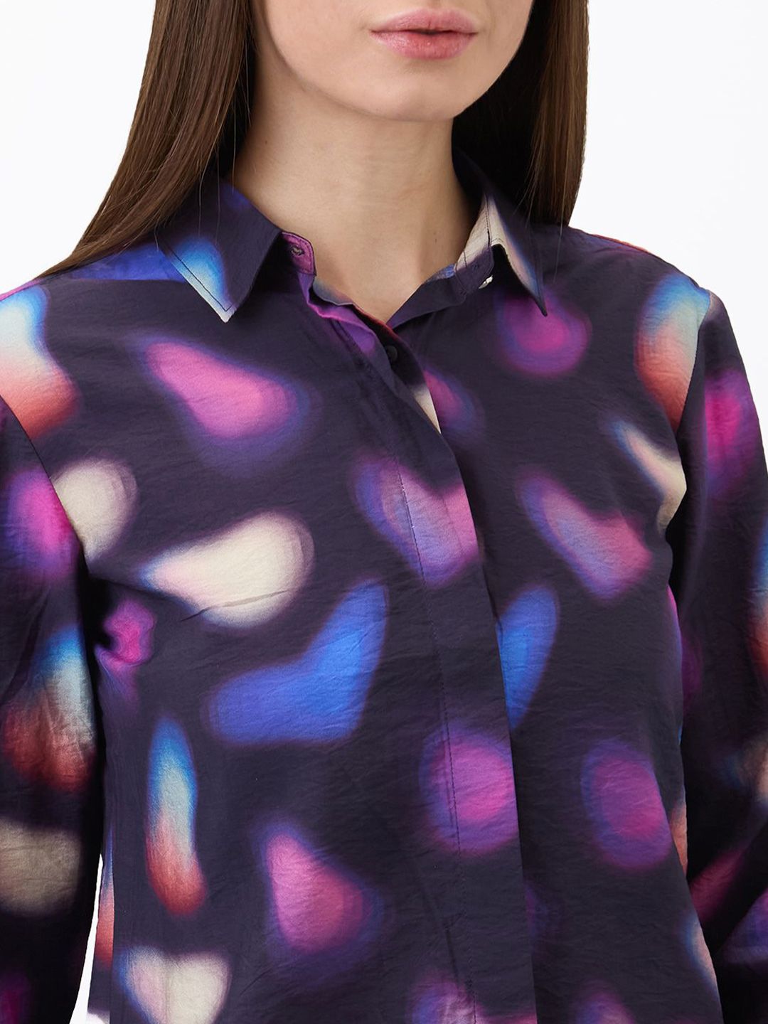 SPYKAR Women Spread Collar Abstract Printed Casual Shirt