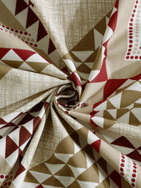 Cadar Bujang KLOTTHE Beige Geometric Cotton