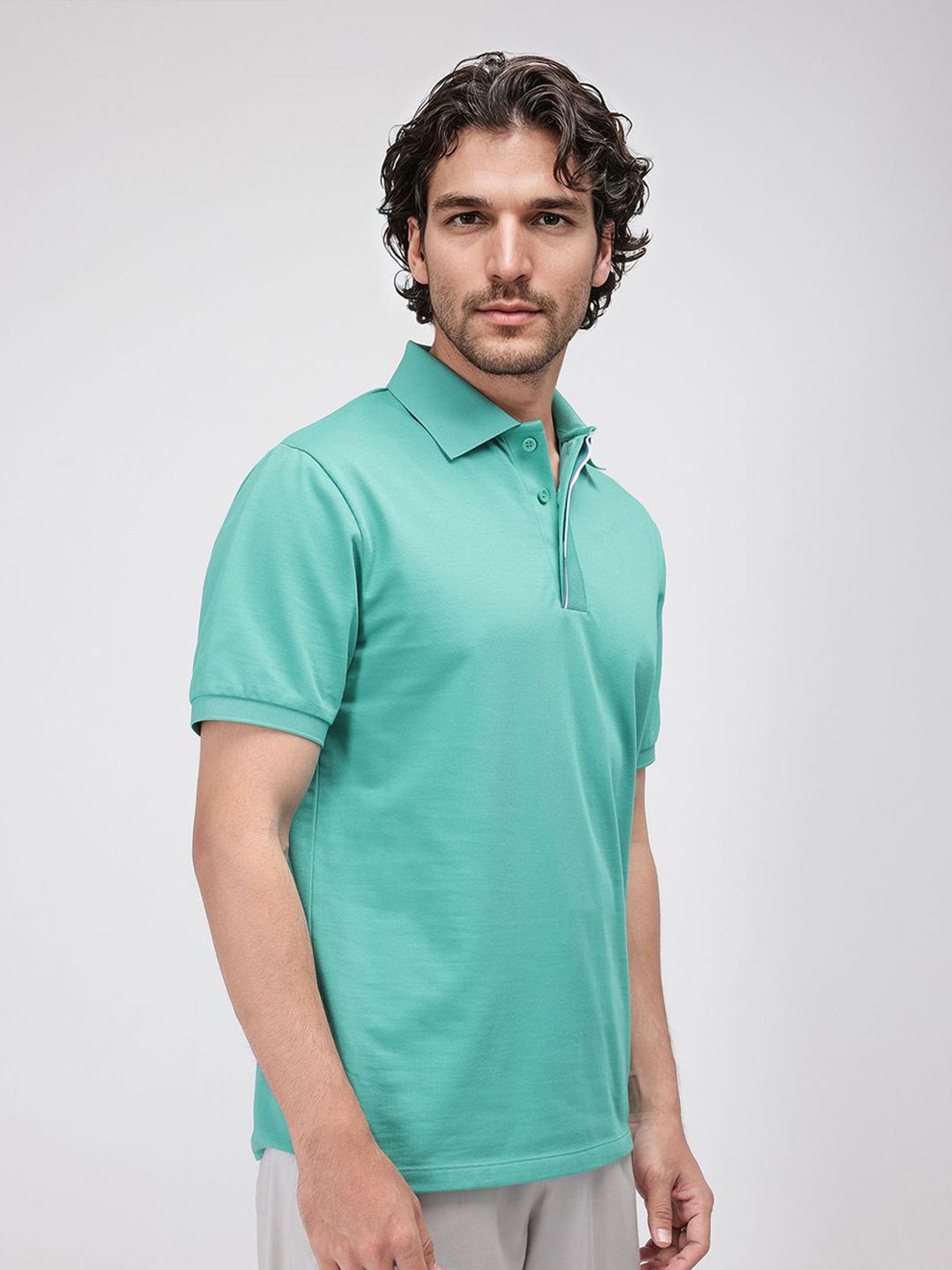 RARE RABBIT Men Polo Collar T-shirt