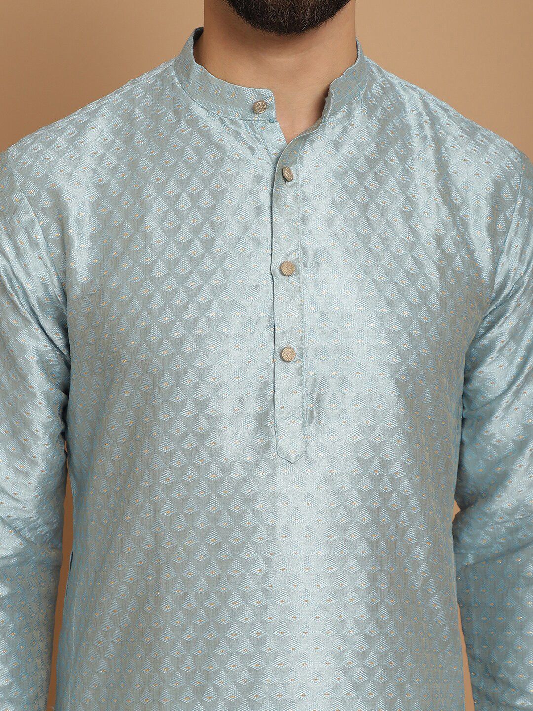 Anouk Ethnic Motifs Embroidered Straight Kurta With Churidar