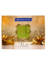 BOMBAY DYEING Lime Green 4 Piece Cotton 400 GSM Towel Set