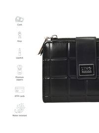 Lino Perros Women Geometric Textured Two Fold Wallet