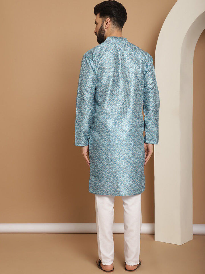Motif Etnik Anouk Bercetak Kurta Lurus Dengan Churidar
