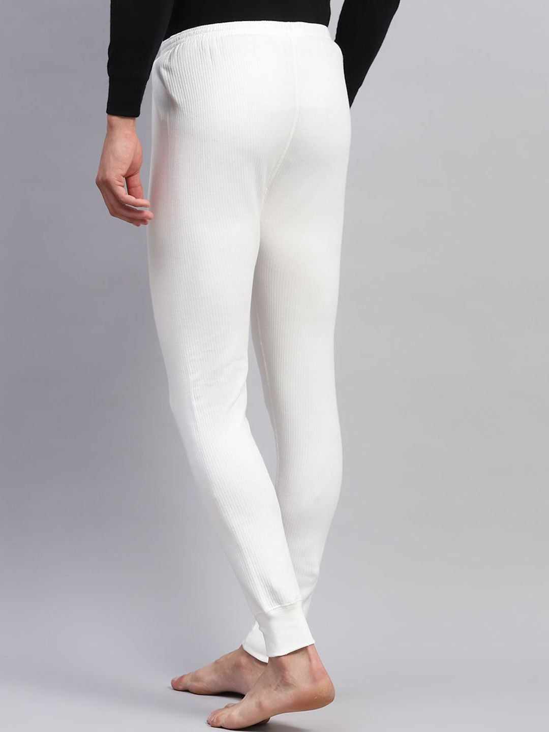 Monte Carlo Men Ribbed Mid-Rise Cotton Thermal Bottoms