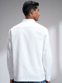 Locomotive Men Popcorn Dobby Textured Utility Pocket Oversized Overshirt