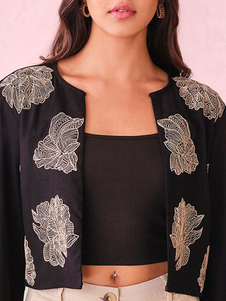 AND Printed Open Front Shrug