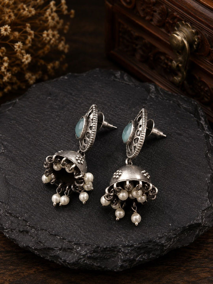 PANASH Teardrop Shaped Jhumkas Earrings