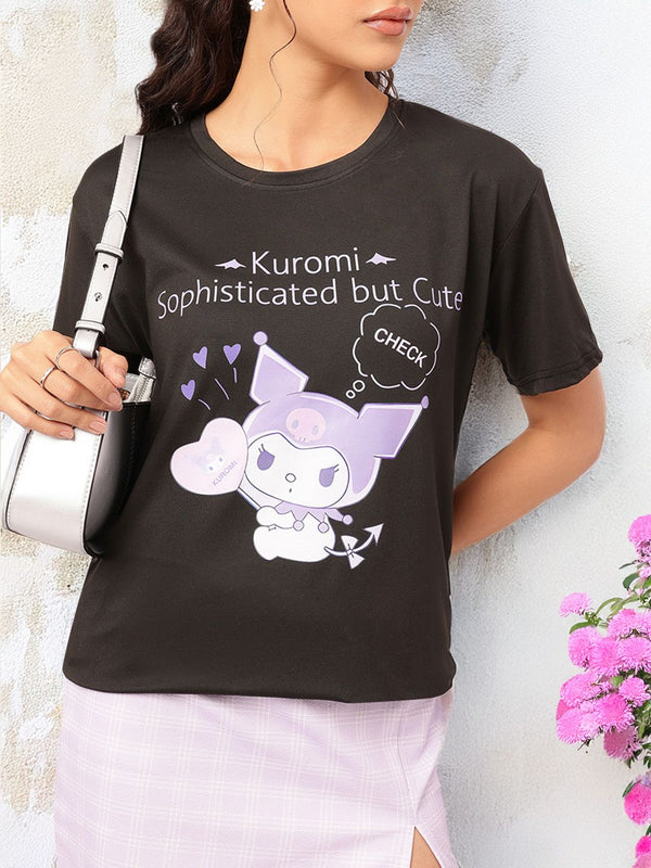 DressBerry Kuromi Graffiti Drop-Shoulder Tee