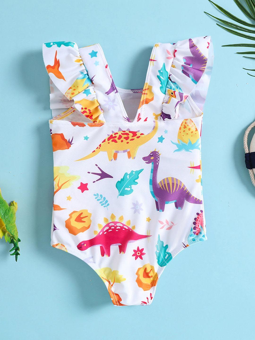 YK Girls Printed Full Coverage Sleeveless Bodysuit