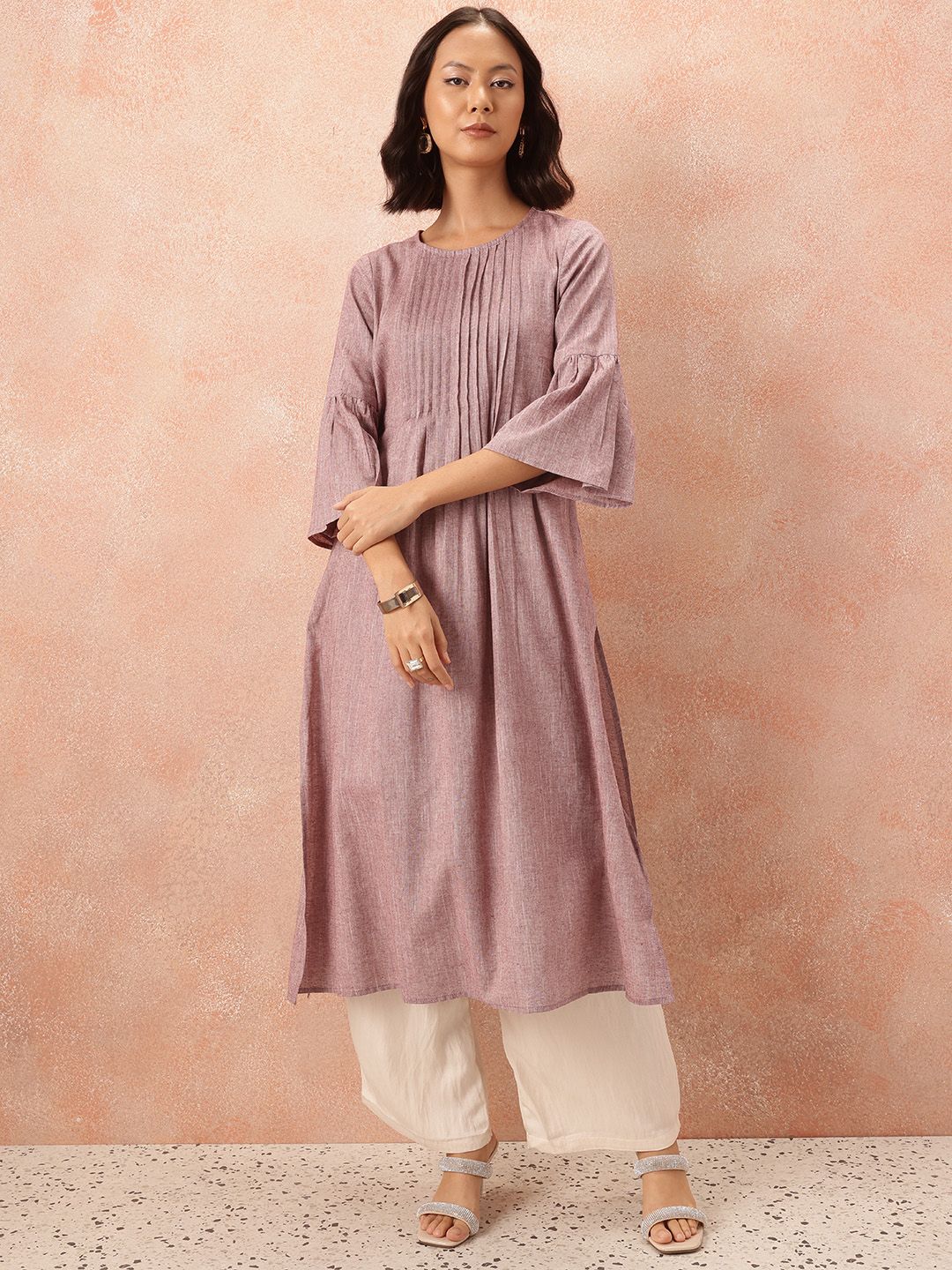 all about you Pleated Straight Kurta