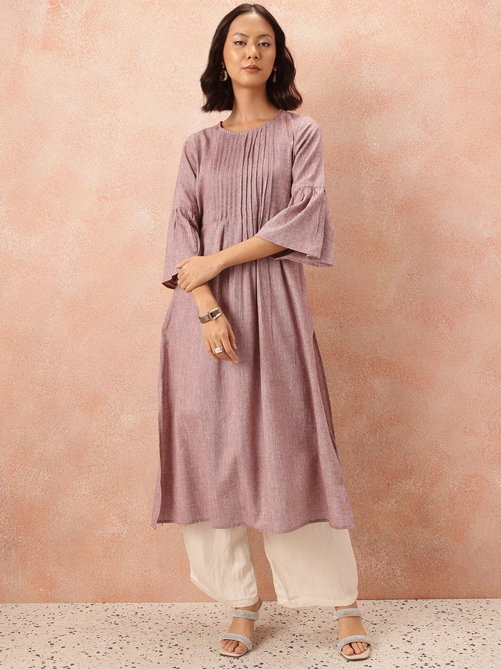 all about you Pleated Straight Kurta