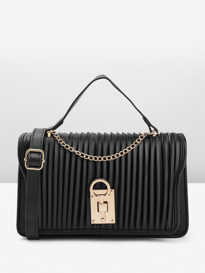 DressBerry Textured Structured Satchel