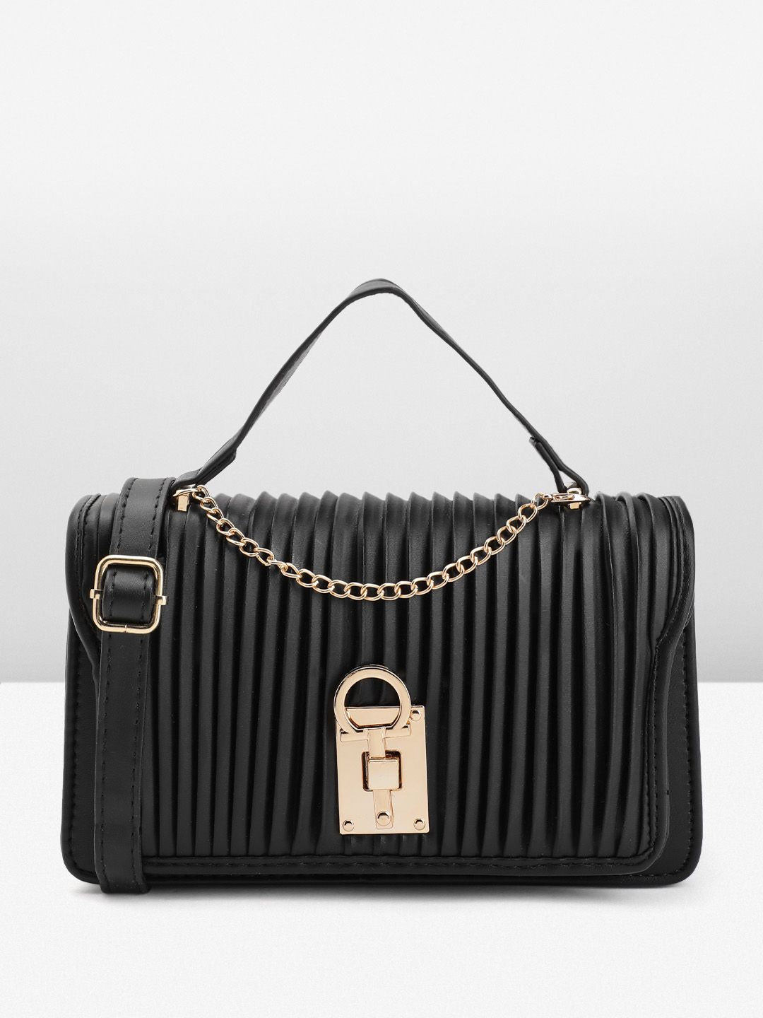 DressBerry Textured Structured Satchel