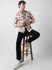 VASTRADO Men Classic Slim Fit Floral Opaque Printed Casual Shirt