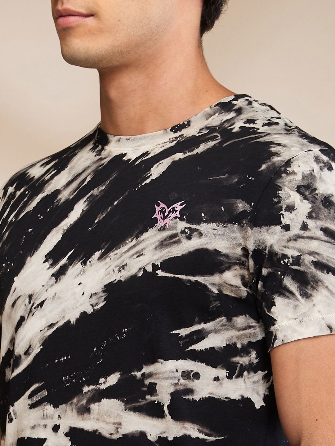 Being Human Men Abstract Printed Round Neck Cotton T-shirt