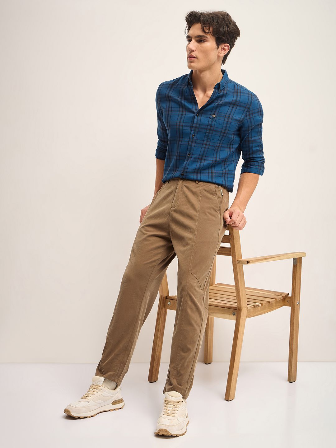 THE BEAR HOUSE Men Slim Fit Tartan Checks Opaque Checked Casual Shirt