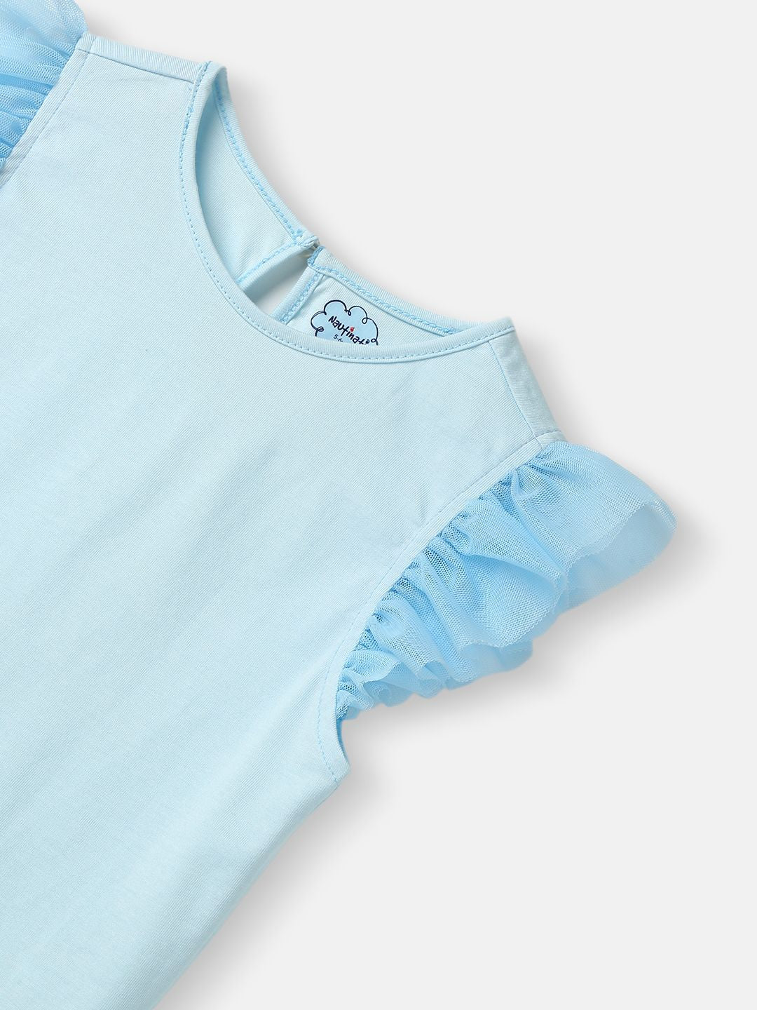 Nauti Nati Girls Pure Cotton Top With Skirt