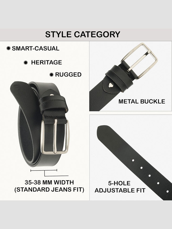 Teakwood Leathers Men Textured Leather Belt