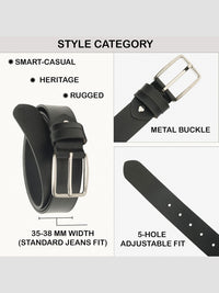 Teakwood Leathers Men Textured Leather Belt