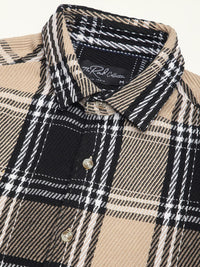 VASTRADO Men Classic Fit Spread Collar Tartan Checked Cotton Casual Shirt