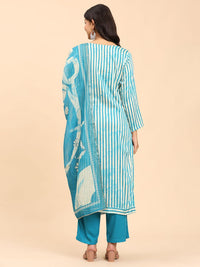 Mamicha Women Floral Printed Regular Pure Cotton Kurta with Palazzos & With Dupatta
