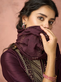 KALINI Yoke Design Sequinned Kurta With Trousers And Dupatta