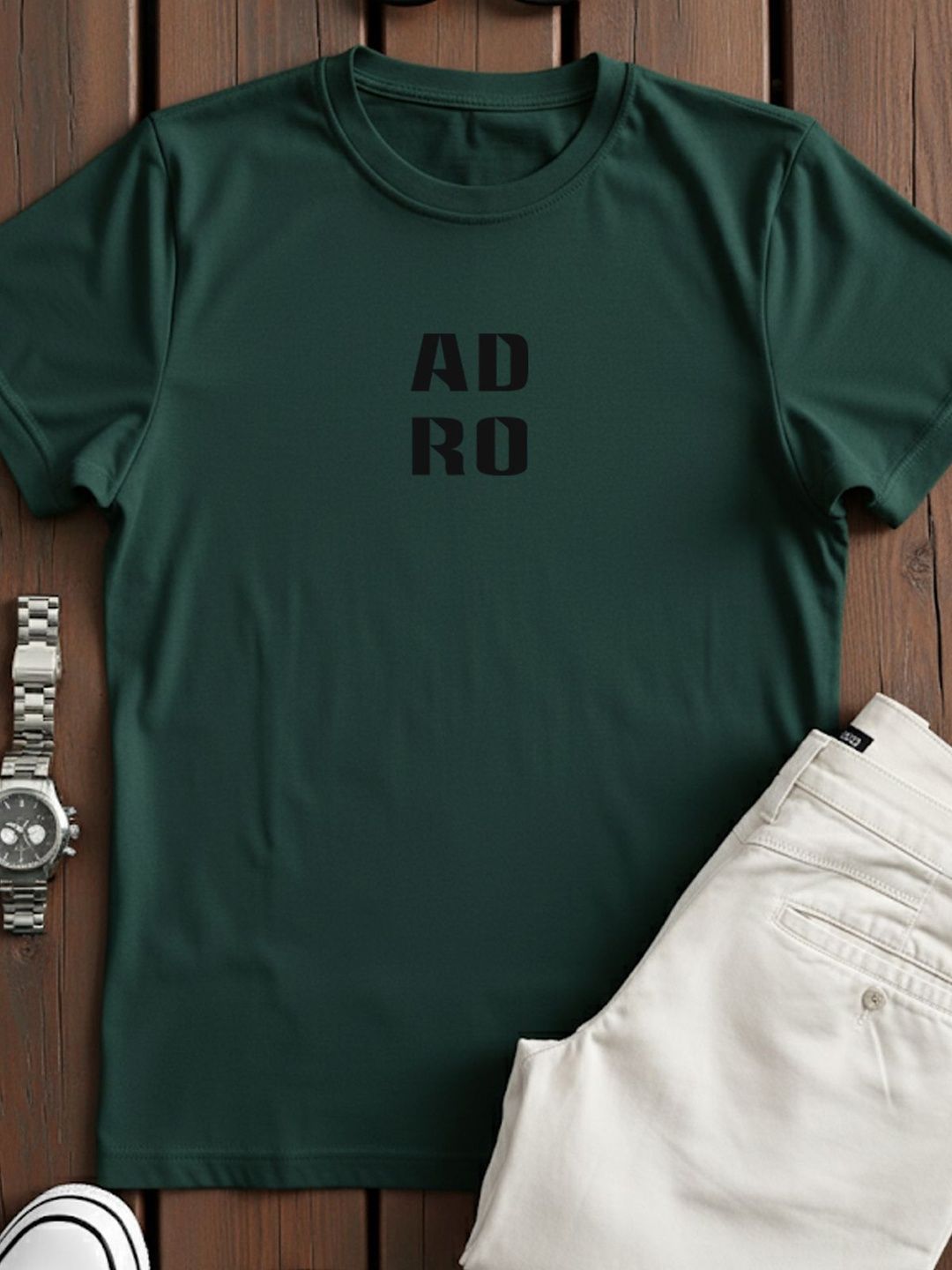 ADRO Men Typography Printed T-shirt