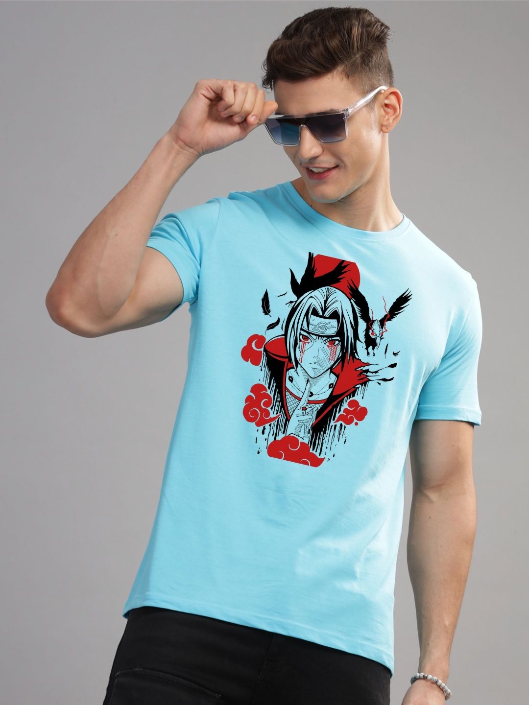 ADRO Men Printed Applique T-shirt