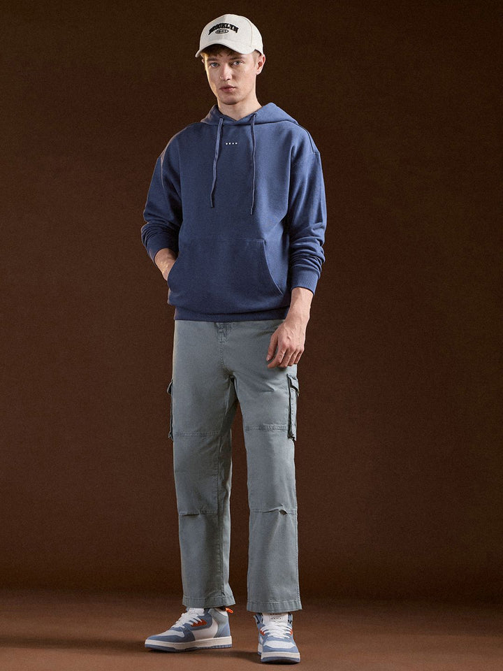 Lelaki Bear House Tulen Kapas Tarik Pull ke atas Sweatshirt