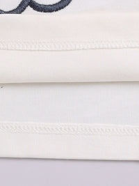 Moms Love Bayi Boys Cotton Cotton Bordered T-shirt dengan seluar pendek