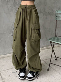 DressBerry Women Relaxed Straight Leg Loose Fit High-Rise Trousers