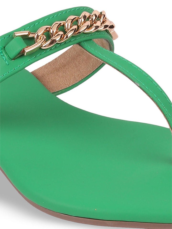 Mochi Women Printed Open Toe Flats