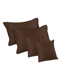 Myntra Elegant Homes Brown 400 TC Bedsheet with 4 Pillow Covers