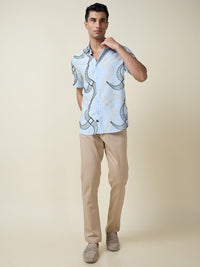 Thomas Scott Men Embroidered Regular Fit Casual Shirt