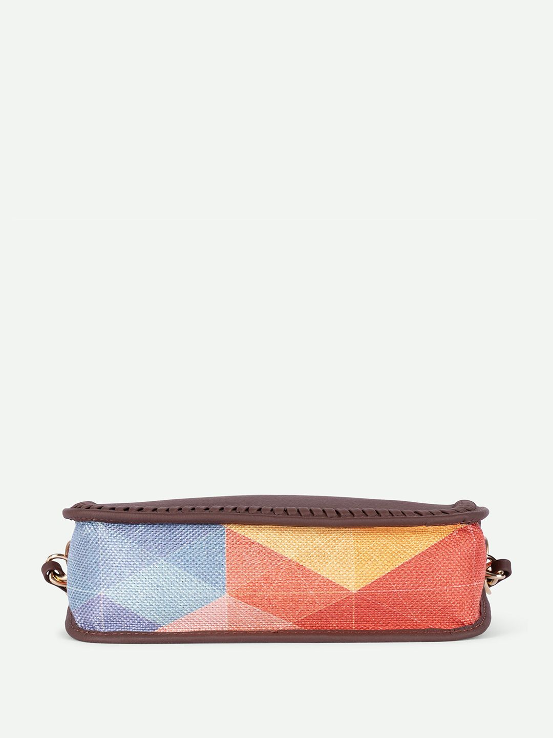 ZOUK GeoOptics Geometric Printed Baguette Handheld Bag