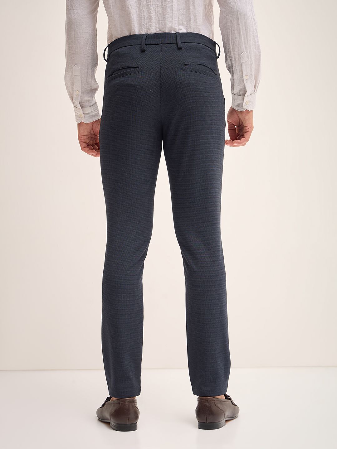 THE BEAR HOUSE Men Mid-Rise Slim Fit Regular Trousers