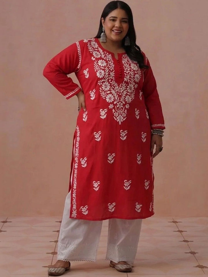 House of Chikankari Women Embroidered Chikankari Kurta