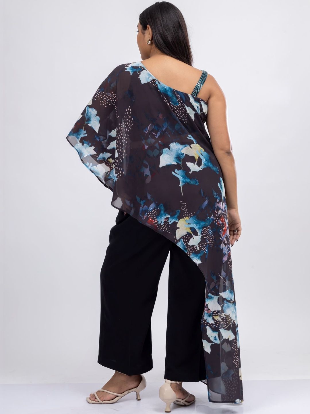Mamicha Printed One Shoulder Top & Trousers Co-Ords
