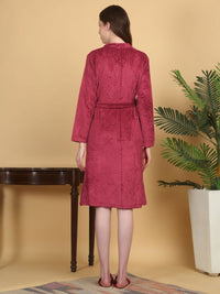 KLOTTHE Woollen Bath Robe With Belt