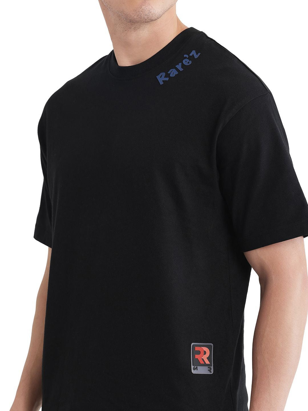 RARE RABBIT Men Graphic Printed Round Neck Cotton Oversized T-shirt