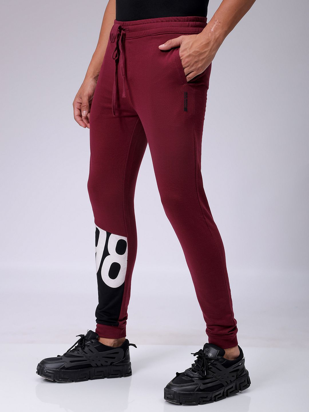 The Indian Garage Co Men Typography Mid Rise Joggers