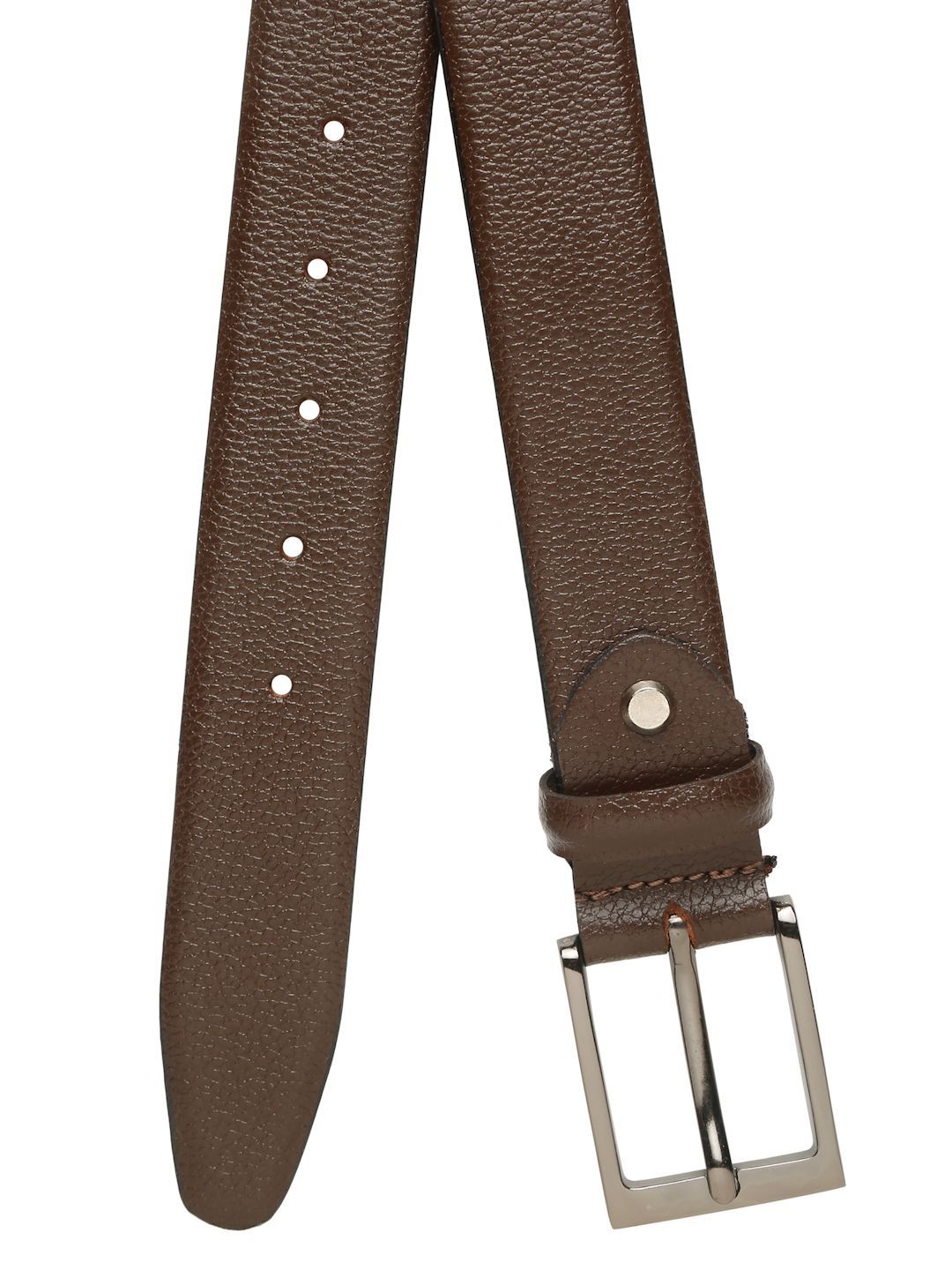 Teakwood Leathers Men Textured Leather Belt