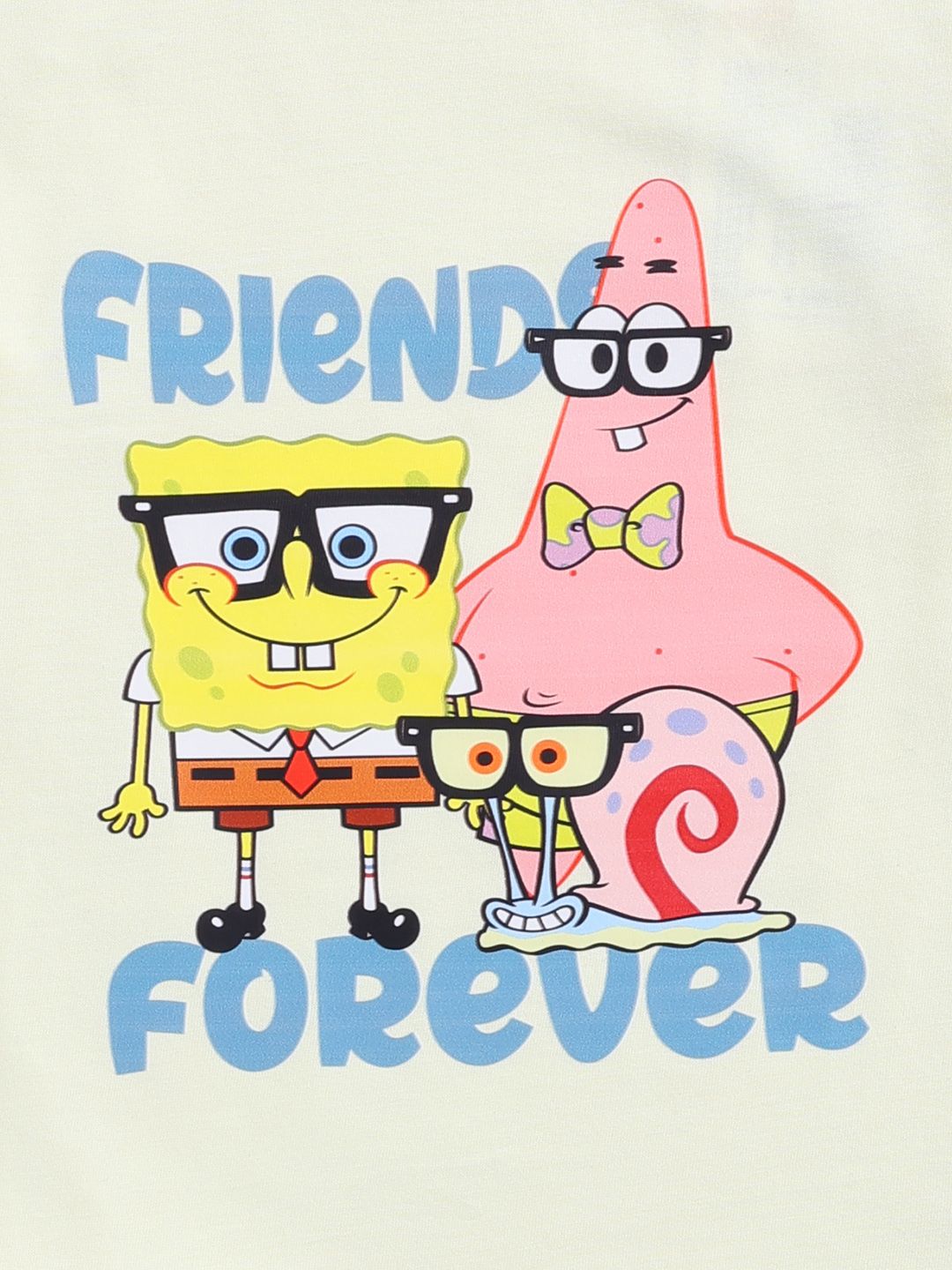Happy Faces Boys Spongebob Printed Pure Cotton T-shirt