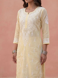 House of Chikankari Women Regular Chikankari Kurta with Trousers