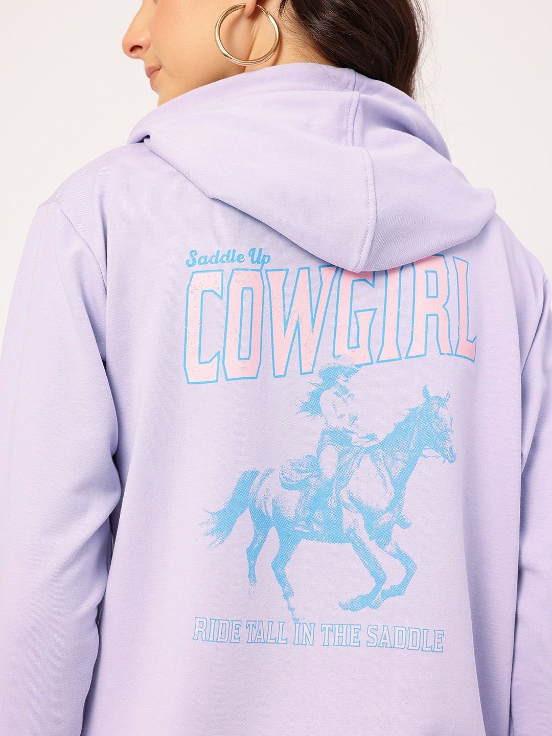DressBerry Chill & Classy Hooded Printed Sweatshirt