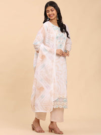 Mamicha Women Floral Printed Regular Pure Cotton Kurta with Palazzos & With Dupatta