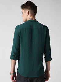 VASTRADO Self Design Mandarin Collar Straight Short Kurta