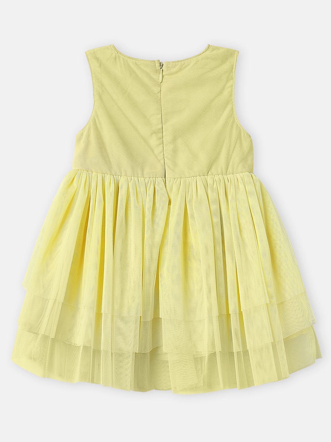 Nautinati Girls' Solid Sleeveless Bow Belted Knee Length Dress