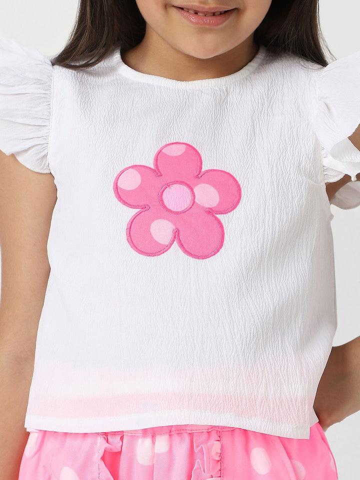 Nauti Nati Girls Printed Top with Trousers