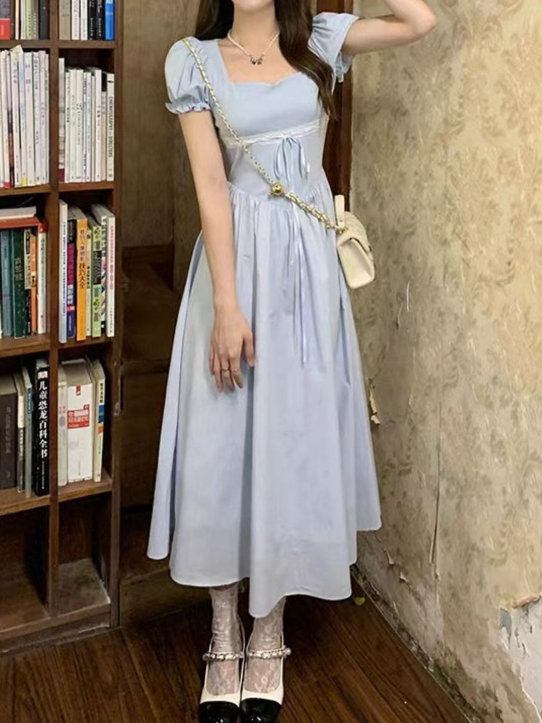 DressBerry Women Tie-Ups Fit & Flare Maxi Dress